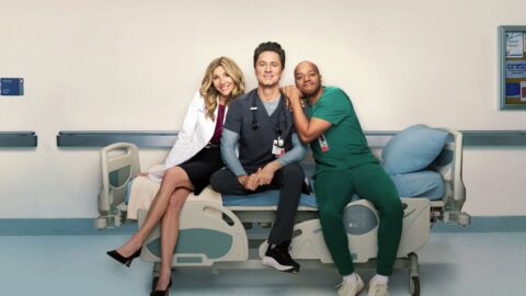 Zach Braff, Sarah Chalke a Donald Faison v hlavních rolích seriálu Scrubs