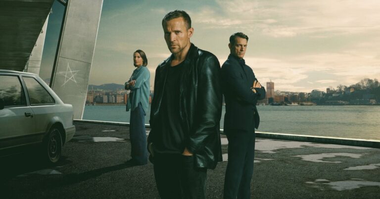 Tobias Santelmann jako detektiv Harry Hole a Joel Kinnaman jako Tom Waaler v norském seriálu Jo Nesbø's Detective Hole