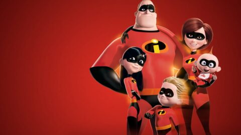 Rodina Parr v kostýmech superhrdinů - pan Neuvěřitelný, Elastigirl a jejich tři děti