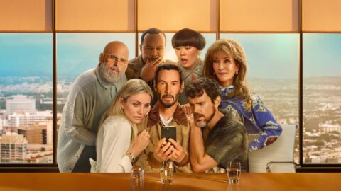 Keanu Reeves a Cameron Diaz s dalšími herci ve filmu Outcome