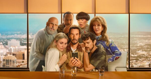 Keanu Reeves a Cameron Diaz s dalšími herci ve filmu Outcome