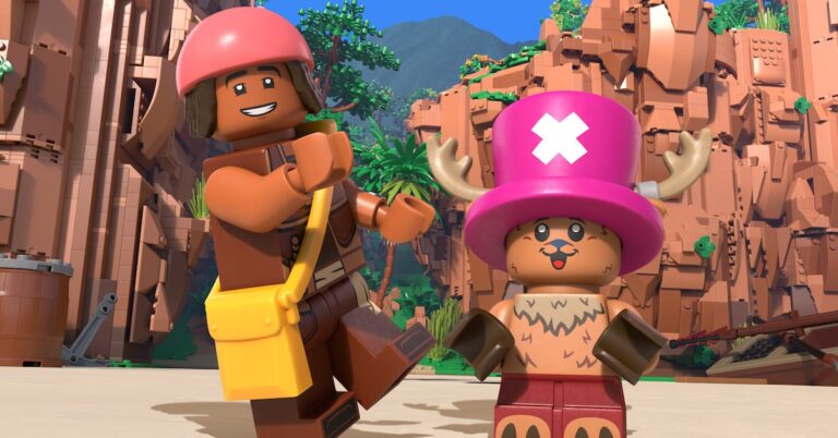 LEGO One Piece - postavy Usoppa a Choppera v animované LEGO adaptaci