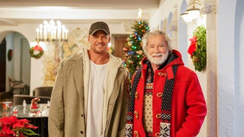 Arnold Schwarzenegger a Alan Ritchson na natáčení The Man With The Bag