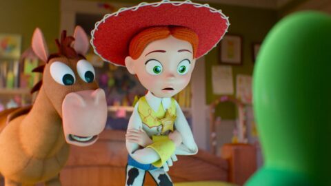Jessie z Toy Story 5 s vyděšeným výrazem