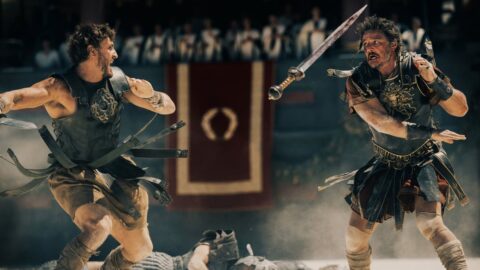 Paul Mescal a Pedro Pascal v souboji gladiátorů ve filmu Gladiator II