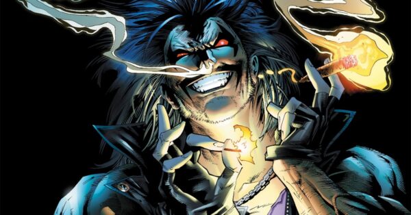 Lobo, brutální bounty hunter z DC Comics, známý pro svou sílu a neporazitelnost