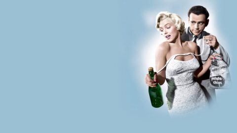 Marilyn Monroe v bílých šatech s úsměvem a šampaňským ve filmu Sedmého nebe svrbí ruce