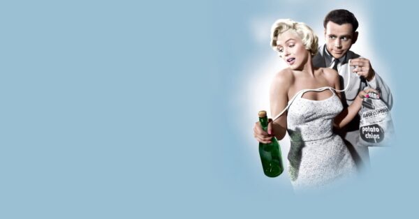Marilyn Monroe v bílých šatech s úsměvem a šampaňským ve filmu Sedmého nebe svrbí ruce