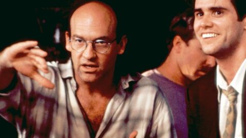 Chuck Russell režíruje Jima Carreyho na natáčení filmu Maska