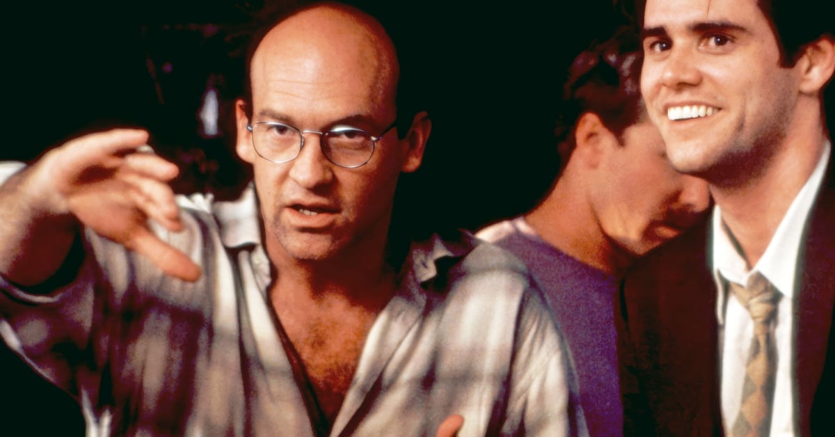 Chuck Russell režíruje Jima Carreyho na natáčení filmu Maska