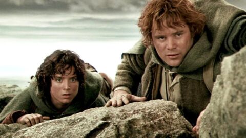 Elijah Wood a Sean Astin ve filmu Pán prstenů: Dvě věže