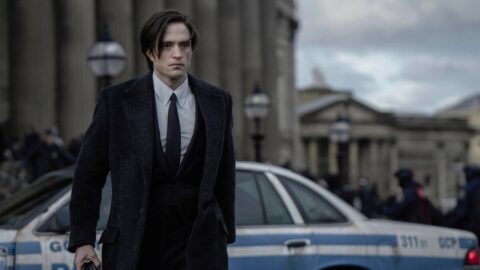 Robert Pattinson jako Batman ve filmu The Batman: Part II