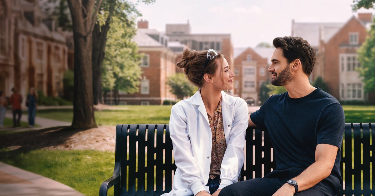 Lili Reinhart a Tom Bateman ve filmu Hypotéza lásky na Prime Video