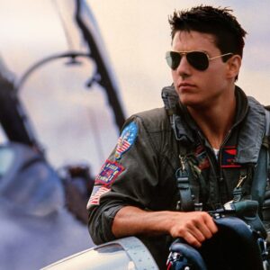 Záběr z filmu Top Gun z roku 1986 s Tomem Cruisem v roli Mavericka