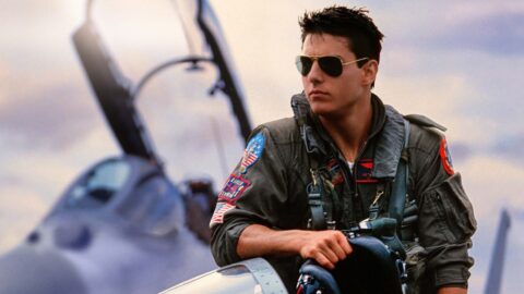 Záběr z filmu Top Gun z roku 1986 s Tomem Cruisem v roli Mavericka