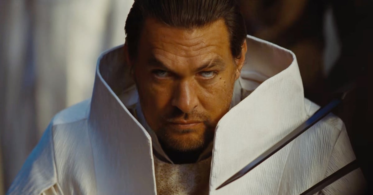 Jason Momoa jako Hayt, gholová podoba Duncana Idaha, v připravované Duně: Spasitel Duny